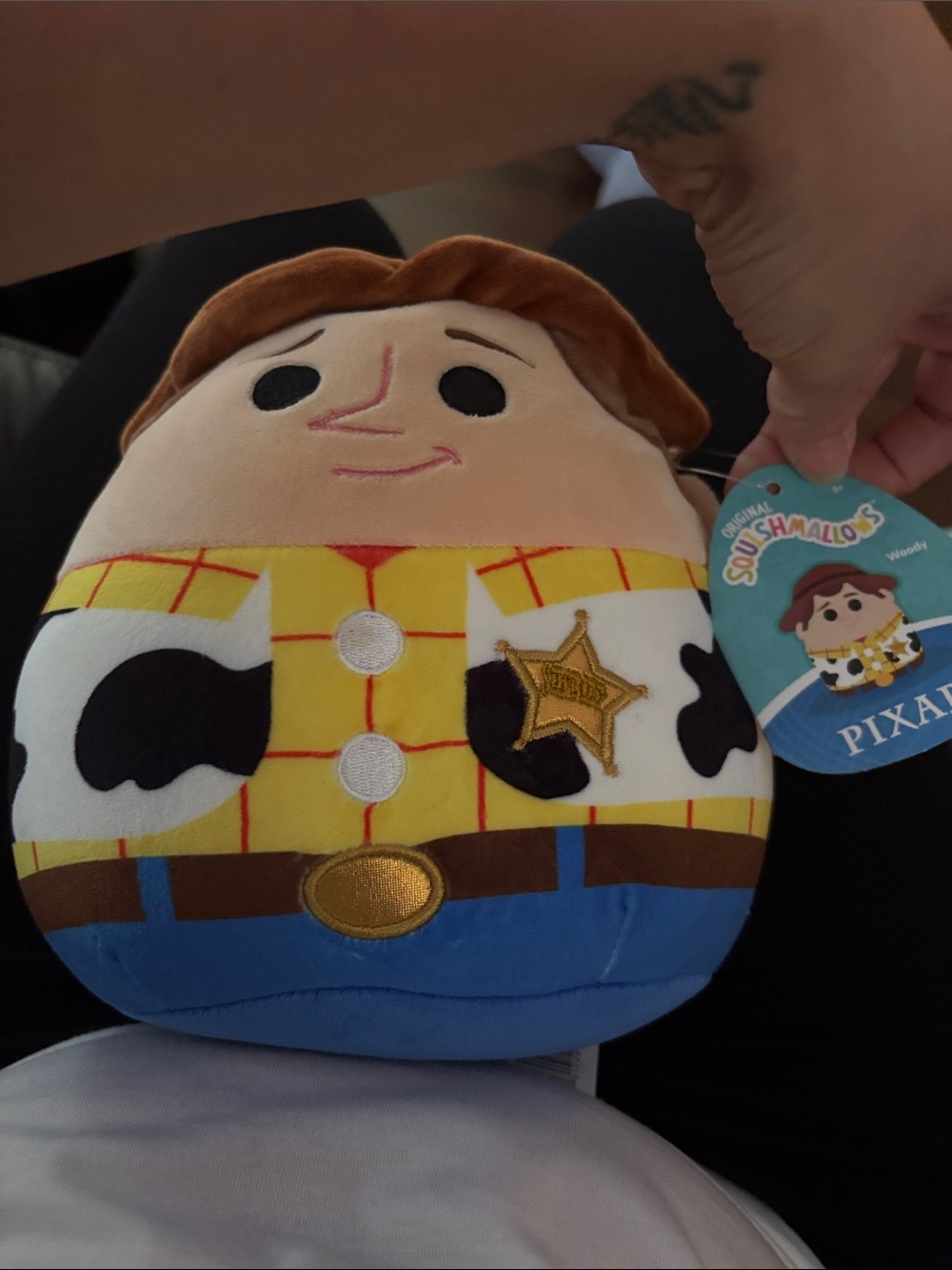 Squishmallows Woody Plush - Yellow, Blue, Brown